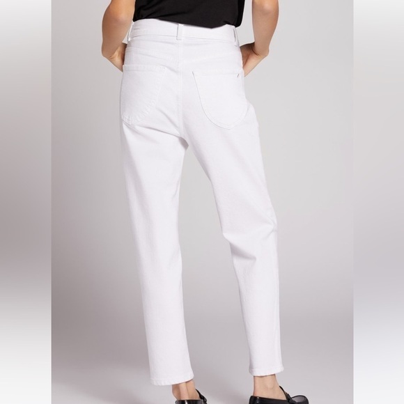 Current/Elliott Arroyo High Rise Pleated Jean in White - Picture 4 of 13